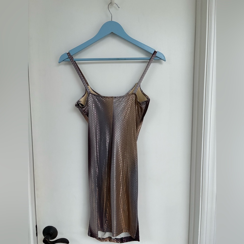 Multi Tone Ruched Mini Dress - Picture 2 of 3